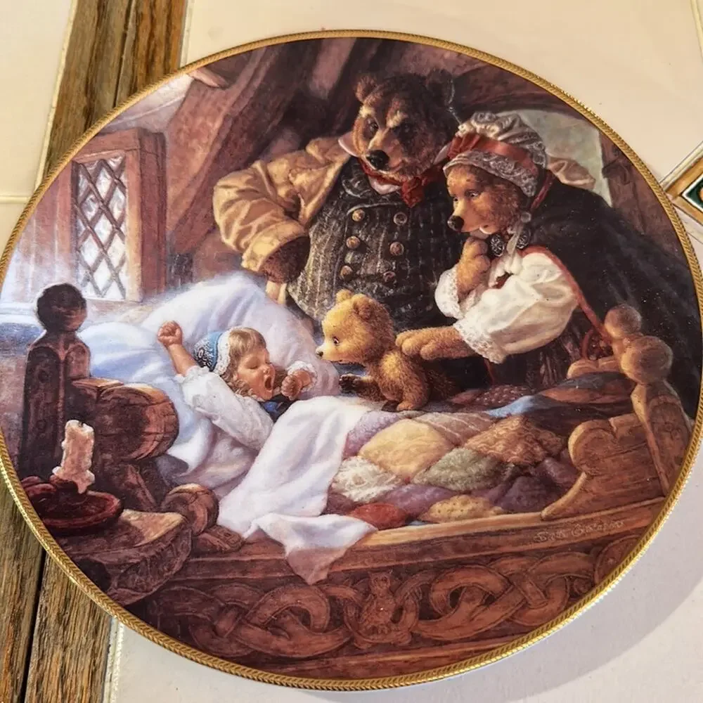 Goldilocks and the Three Bears Limited Edition Collectors Plate 1991